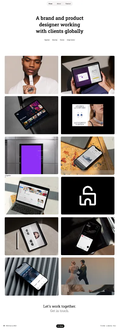 Product landing page